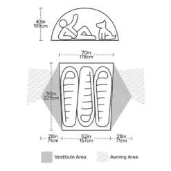 Big Agnes Copper Spur HV UL3 Bikepack 12 Big Agnes Copper Spur HV UL3 Bikepack -Camping-ausrüstung Verkäufe big agnes copper spur hv ul3 bp skizze 1280x1280