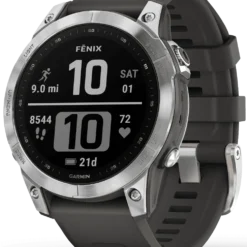 Garmin Fenix 7 Silber Mit Graphitfarbenem Armband
