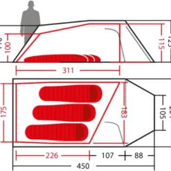 Tempest 3 - Grün -Camping-ausrüstung Verkäufe wechsel tents tempest 3 skizze 1280x1280